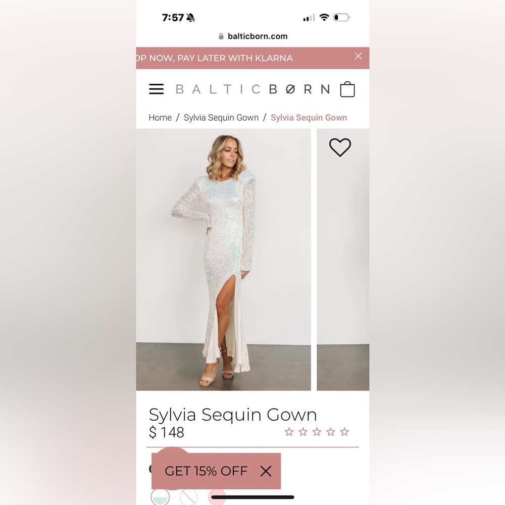 NWT Sylvia Sequin Gown from Baltic Born